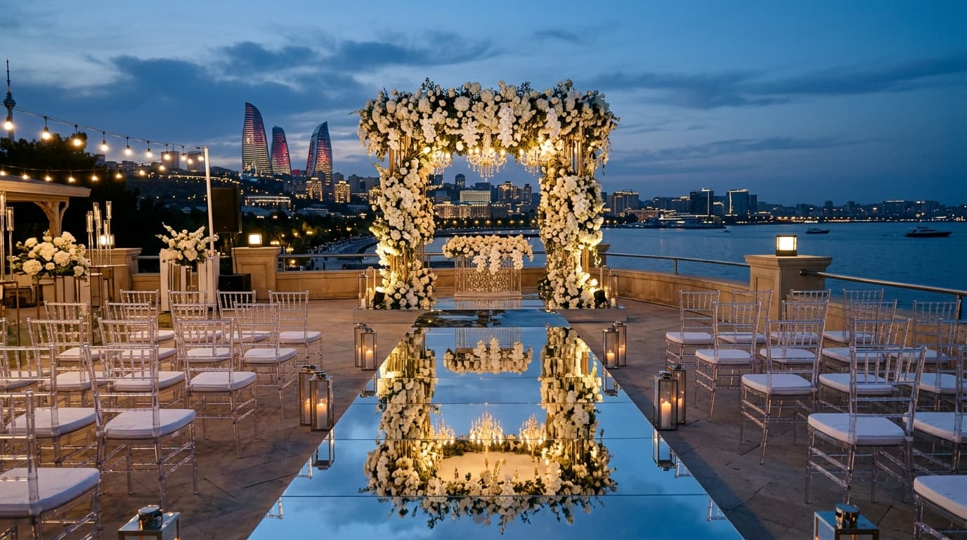 Flame Towers Sunset Ceremony